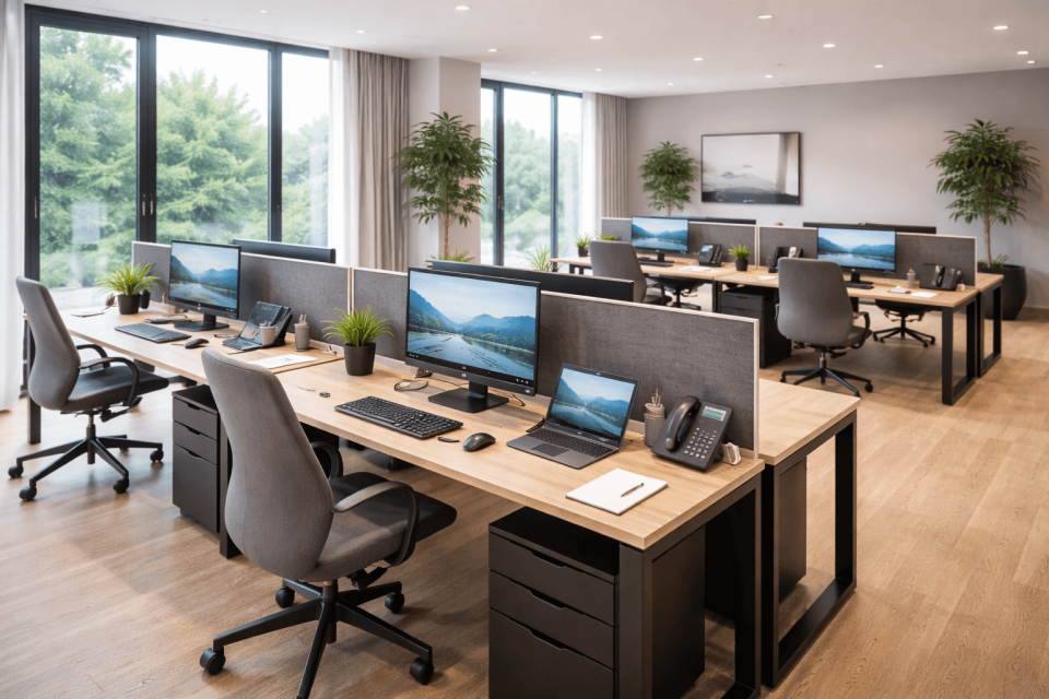 Unser vollausgestattetes Office in Neuss