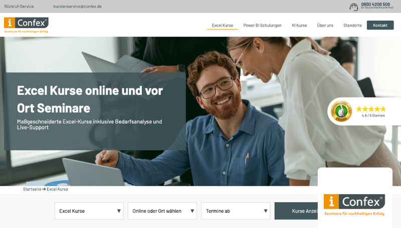 Confex Homepage Bild, Referenz 
